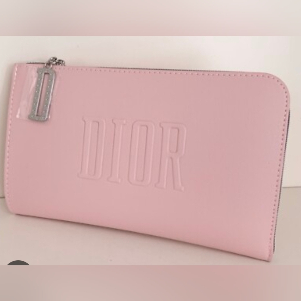 Dior Soft Pink Clutch with Silver Accents